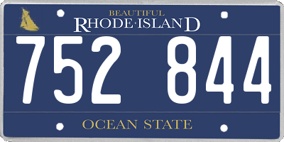 RI license plate 752844