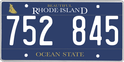 RI license plate 752845