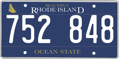 RI license plate 752848
