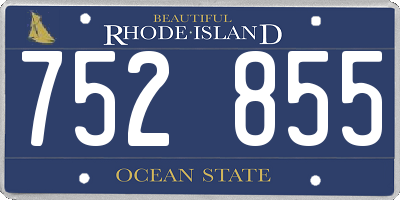 RI license plate 752855