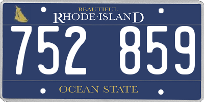 RI license plate 752859