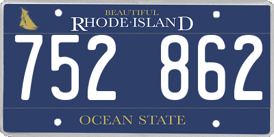 RI license plate 752862