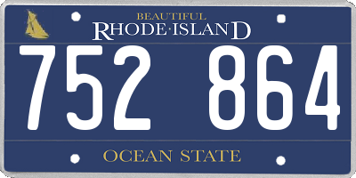 RI license plate 752864