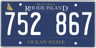 RI license plate 752867
