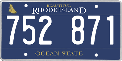 RI license plate 752871
