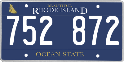 RI license plate 752872