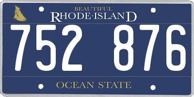 RI license plate 752876