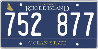 RI license plate 752877