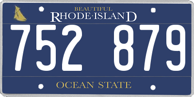 RI license plate 752879