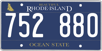 RI license plate 752880