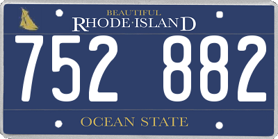 RI license plate 752882