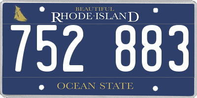 RI license plate 752883