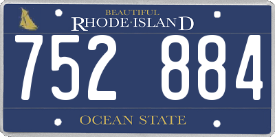 RI license plate 752884