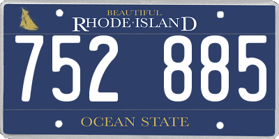 RI license plate 752885
