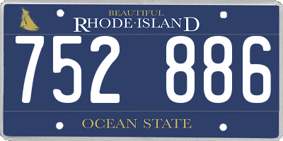 RI license plate 752886