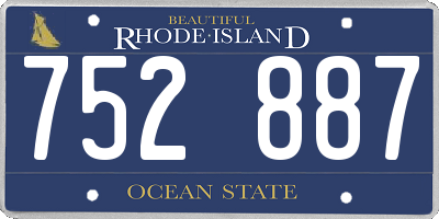 RI license plate 752887
