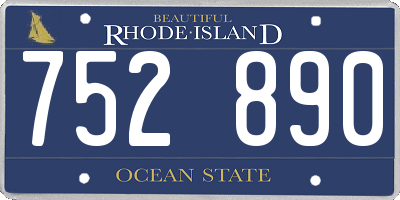 RI license plate 752890