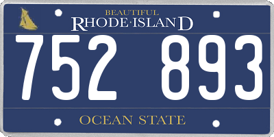 RI license plate 752893
