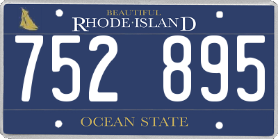 RI license plate 752895