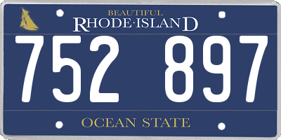 RI license plate 752897