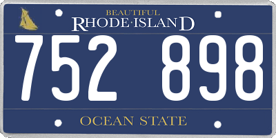 RI license plate 752898