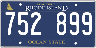 RI license plate 752899