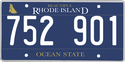 RI license plate 752901