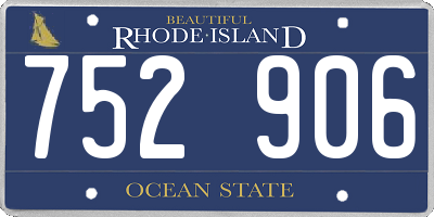 RI license plate 752906