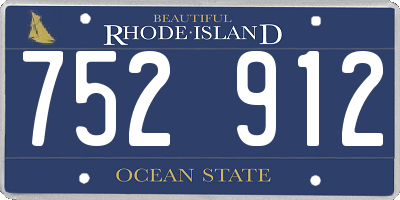 RI license plate 752912