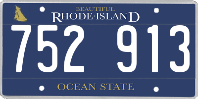 RI license plate 752913