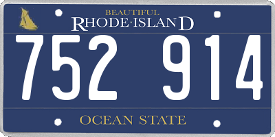 RI license plate 752914