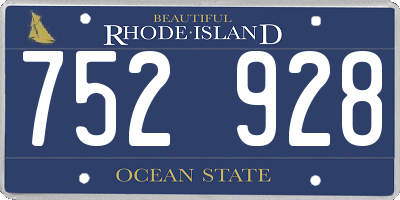RI license plate 752928