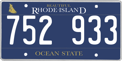 RI license plate 752933