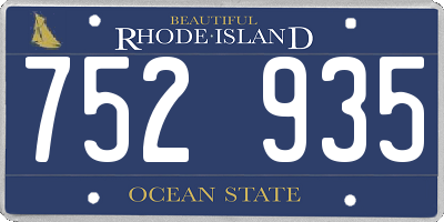 RI license plate 752935