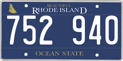 RI license plate 752940
