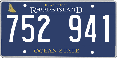 RI license plate 752941