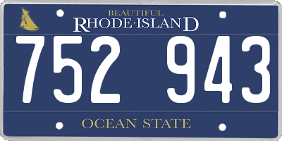 RI license plate 752943