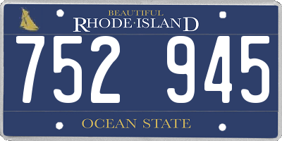 RI license plate 752945