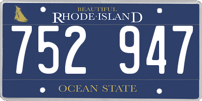 RI license plate 752947