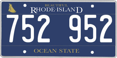 RI license plate 752952