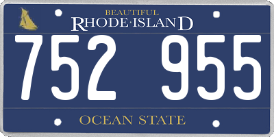 RI license plate 752955