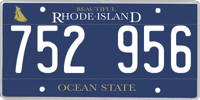 RI license plate 752956