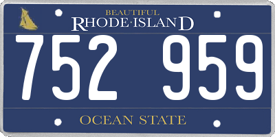 RI license plate 752959