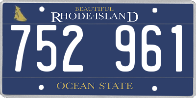 RI license plate 752961