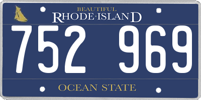 RI license plate 752969