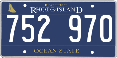RI license plate 752970