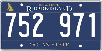 RI license plate 752971