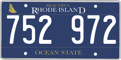 RI license plate 752972