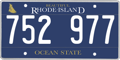 RI license plate 752977