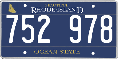 RI license plate 752978